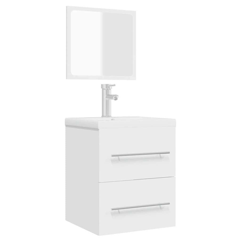 vidaXL Badkamerkast met spiegel 41x38,5x48 cm wit