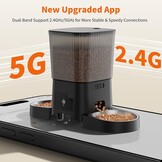 Slimme Dubbele Voerbak 3.5L Zwart | WiFi & App Bediening | 33% Korting