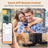 Slimme Dubbele Voerbak 3.5L Zwart | WiFi & App Bediening | 33% Korting
