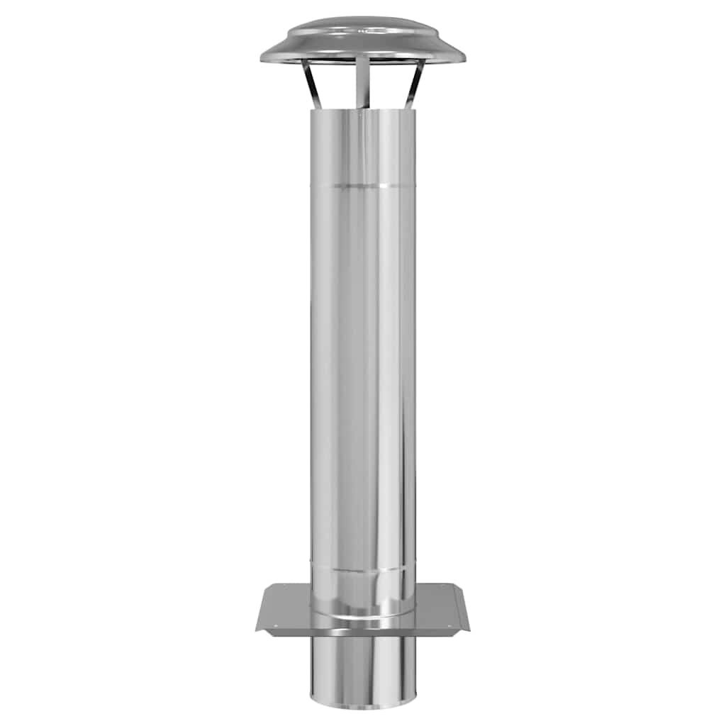 vidaXL Schouw Verlenging Zilver 25 x 25 x 82 cm Roestvrij staal