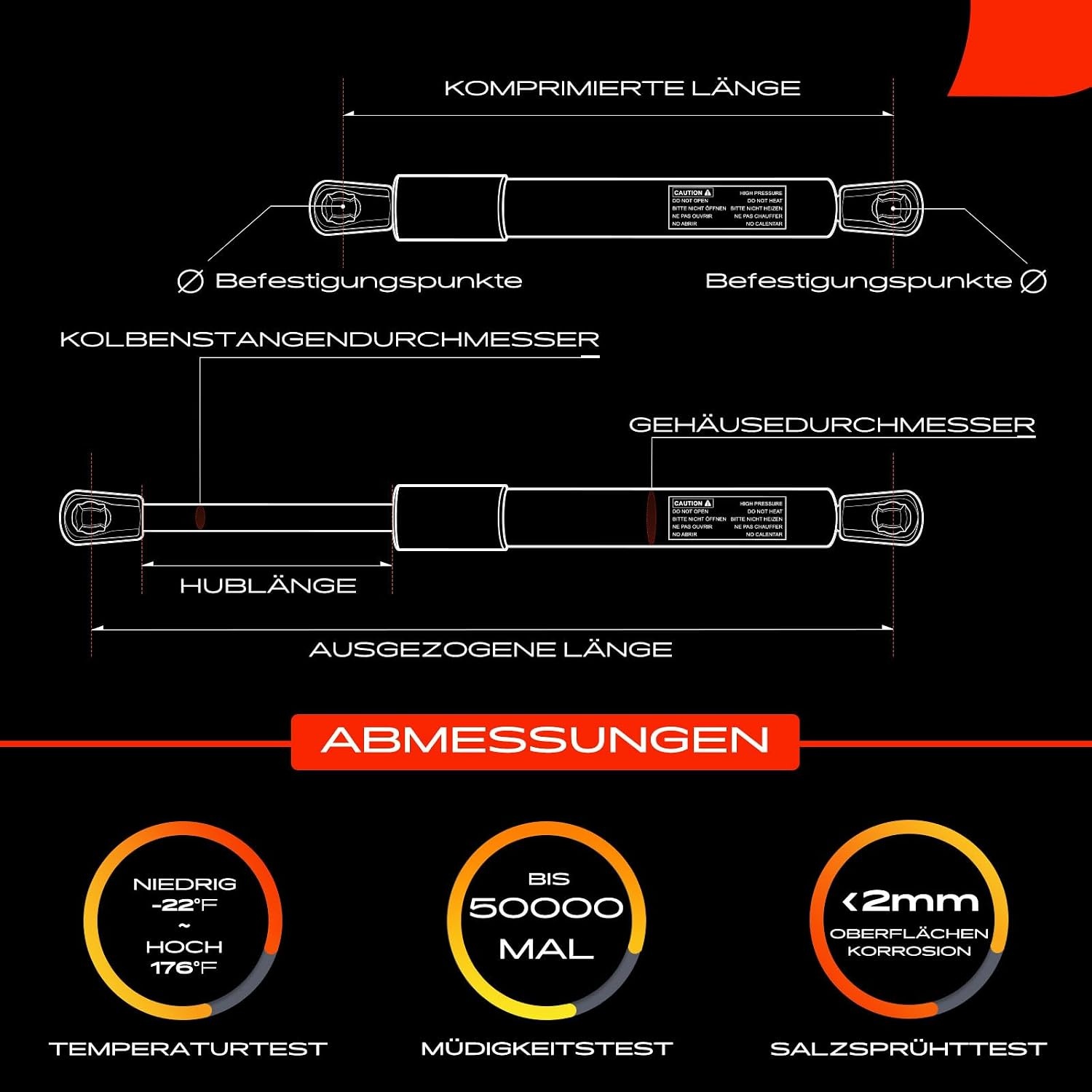 2x gasveer achterklep demper voor A3 8L1 A4 Avant 8D5, B5 1994-2003 8D9827552