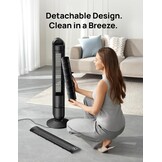 DREO 42 Inch Torenventilator Zwart - 9 Snelheden - 12 Uur Timer - Stille Koeling
