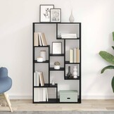 vidaXL Boekenkast artisanaal eikenkleurig 72 cm breed Bewerkt hout