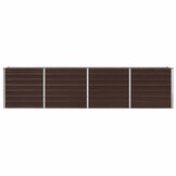 vidaXL Plantenbak verhoogd 320x40x77 cm gegalvaniseerd staal bruin