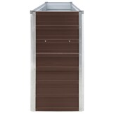 vidaXL Plantenbak verhoogd 320x40x77 cm gegalvaniseerd staal bruin
