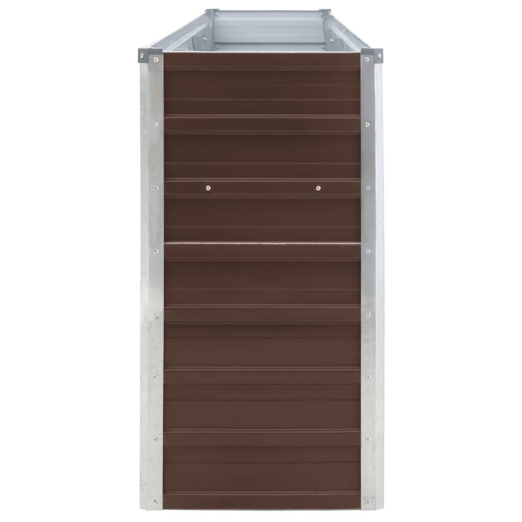 vidaXL Plantenbak verhoogd 320x40x77 cm gegalvaniseerd staal bruin