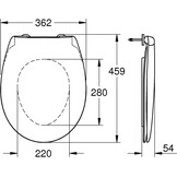 GROHE Bau Ceramic WC-bril - Softclose - Alpine Wit