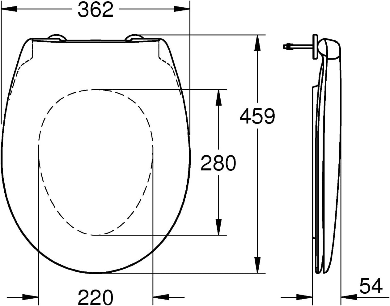 GROHE Bau Ceramic WC-bril - Softclose - Alpine Wit