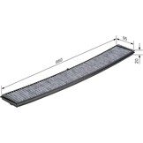 Bosch Interieurfilter met actieve kool 1987432336 voor BMW