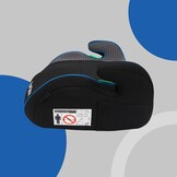 PETEX "Max" Kinderzitverhoger, zitverhoging volgens i-Size norm R129, kinderzit/autostoel voor kinderen, grijs, 1 stuks