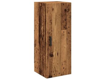 vidaXL Wandkast 34,5x34x90 cm bewerkt hout oud houtkleur