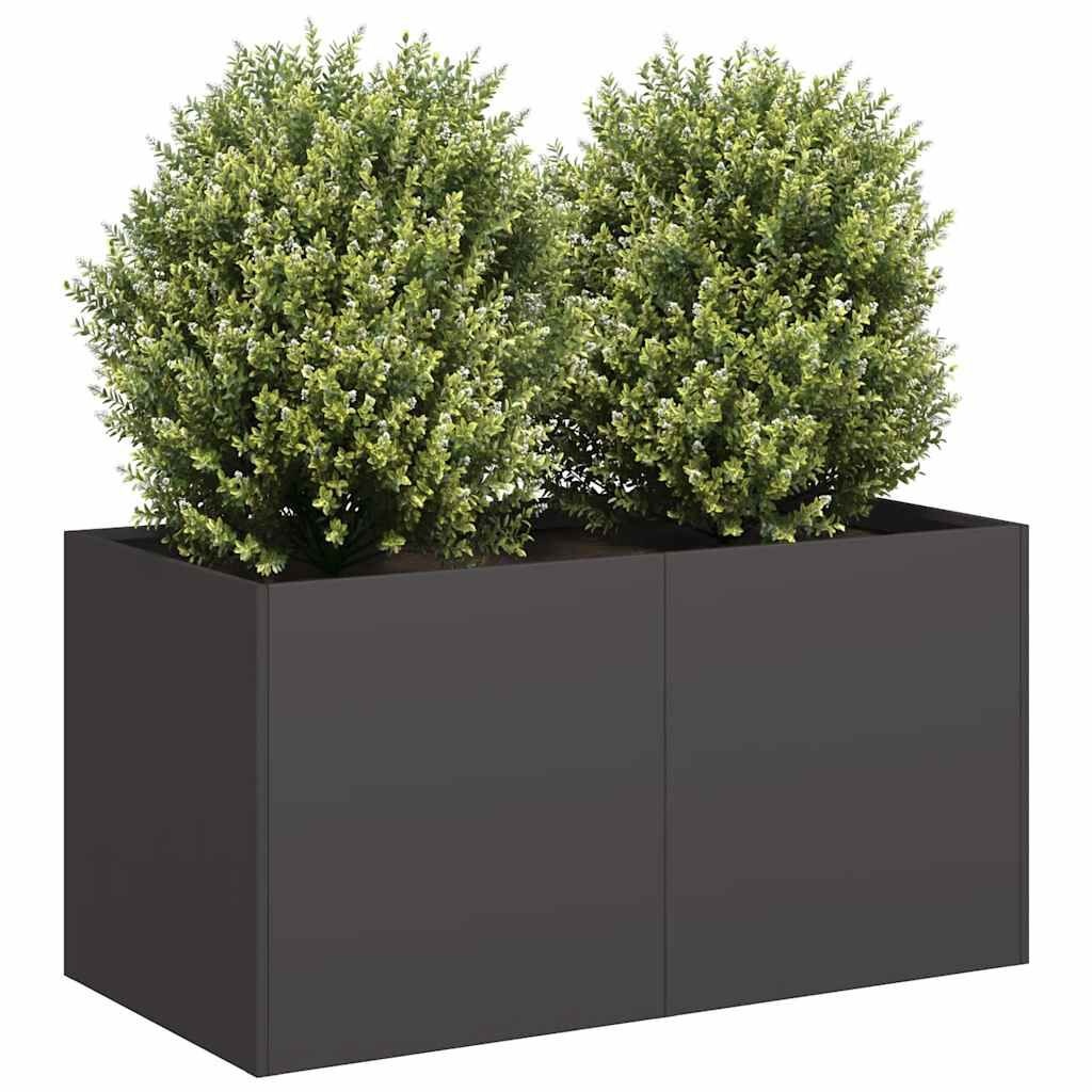 Plantenbak Staal Zwart 80x40x40 cm - 34% Korting
