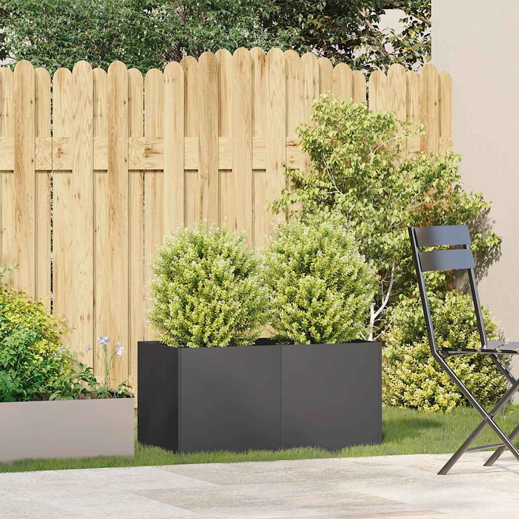 Plantenbak Staal Zwart 80x40x40 cm - 34% Korting
