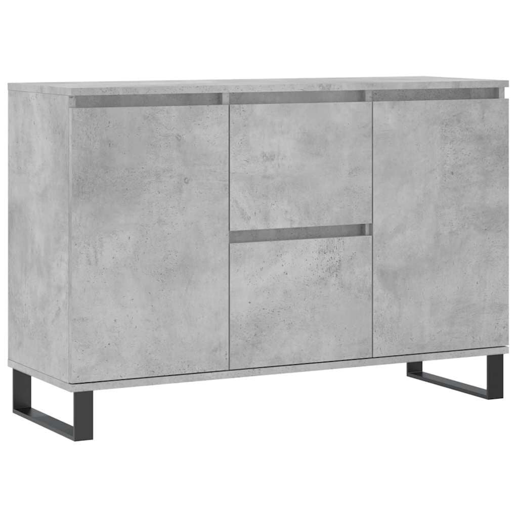 vidaXL Dressoir 101,5x35x70 cm bewerkt hout betongrijs