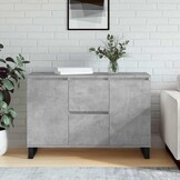 vidaXL Dressoir 101,5x35x70 cm bewerkt hout betongrijs