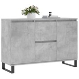 vidaXL Dressoir 101,5x35x70 cm bewerkt hout betongrijs