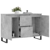 vidaXL Dressoir 101,5x35x70 cm bewerkt hout betongrijs