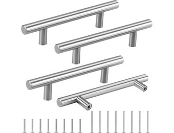 Set van 4 roestvrijstalen meubelgrepen - Gatafelstand: 128 mm - Kastgrepen - Deurgrepen - Ladegrepen - Kastdeuren - Keukengrepen