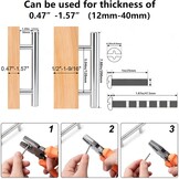 Set van 4 roestvrijstalen meubelgrepen - Gatafelstand: 128 mm - Kastgrepen - Deurgrepen - Ladegrepen - Kastdeuren - Keukengrepen