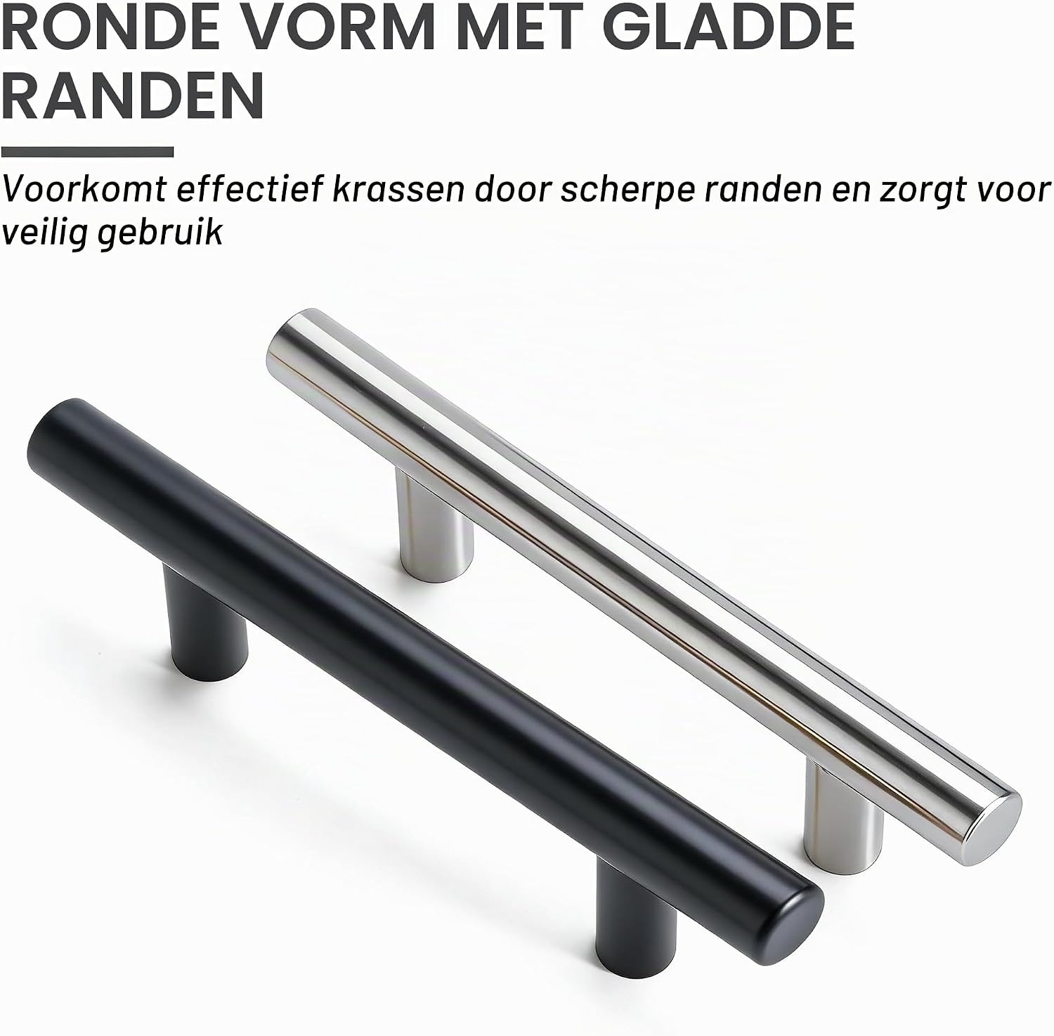 Set van 4 roestvrijstalen meubelgrepen - Gatafelstand: 128 mm - Kastgrepen - Deurgrepen - Ladegrepen - Kastdeuren - Keukengrepen