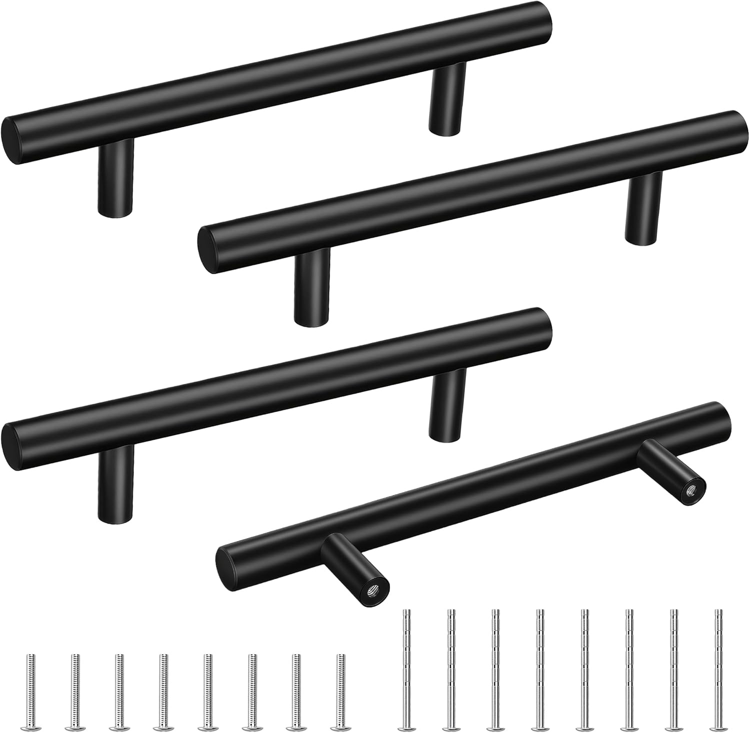 Set van 4 roestvrijstalen meubelgrepen - Gatafelstand: 128 mm - Kastgrepen - Deurgrepen - Ladegrepen - Kastdeuren - Keukengrepen
