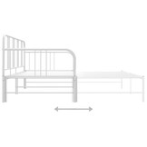 vidaXL Slaapbankframe uittrekbaar metaal wit 90x200 cm