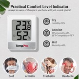 Digitale Thermo-Hygrometer TP49 Wit - 37% Korting