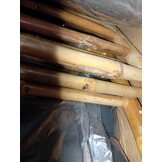 VidaXL Bamboe Loungeset 2-delig met Donkergrijze Kussens - 54% Korting