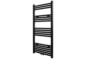 Zwarte Handdoekradiator Recht 500x1160 mm - 34% Korting
