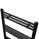Zwarte Handdoekradiator Recht 500x1160 mm - 34% Korting