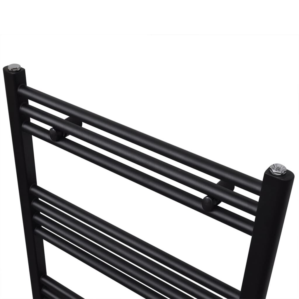 Zwarte Handdoekradiator Recht 500x1160 mm - 34% Korting