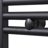 Zwarte Handdoekradiator Recht 500x1160 mm - 34% Korting