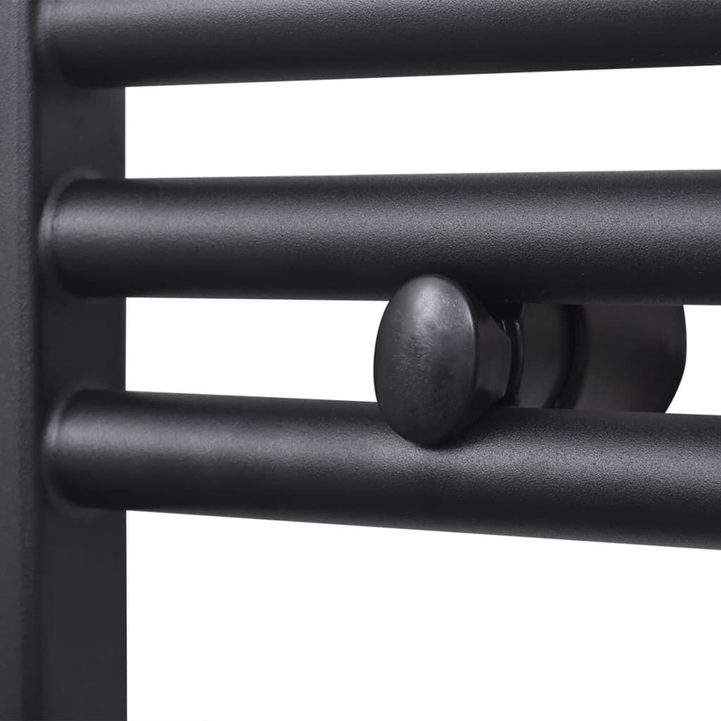 Zwarte Handdoekradiator Recht 500x1160 mm - 34% Korting