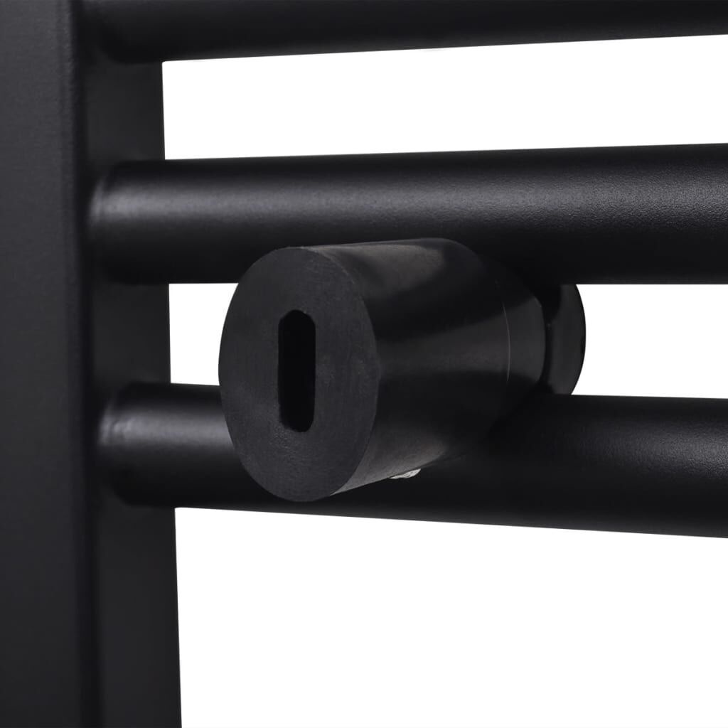 Zwarte Handdoekradiator Recht 500x1160 mm - 34% Korting