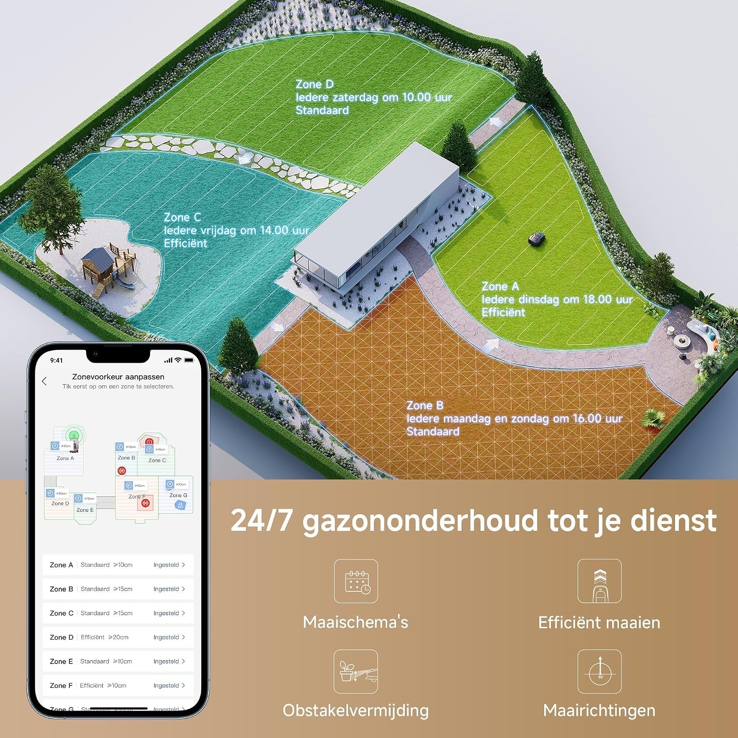 Robotmaaier tot 1000 m² | 60% Korting | Zonder Kabel