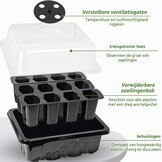 Kweekkas Zaailingen - 3 Delige Set met Deksel & Ventilatie - 30% Korting