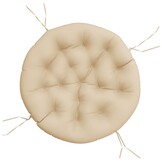 Rond Zitkussen Ø 100x11 cm Beige Oxford Stof - 33% Korting