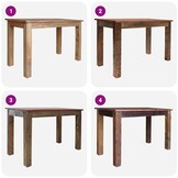 Eettafel 120x60x77 cm Massief Mahoniehout - 35% Korting