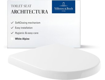 Toiletzitting Villeroy & Boch D-vorm Wit Alpin (34% korting)