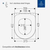 Toiletzitting Villeroy & Boch D-vorm Wit Alpin (34% korting)