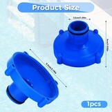 Zwembad Adapter voor Stofzuiger & Zuigslang - 80mm naar 32mm - Blauw - 37% Korting