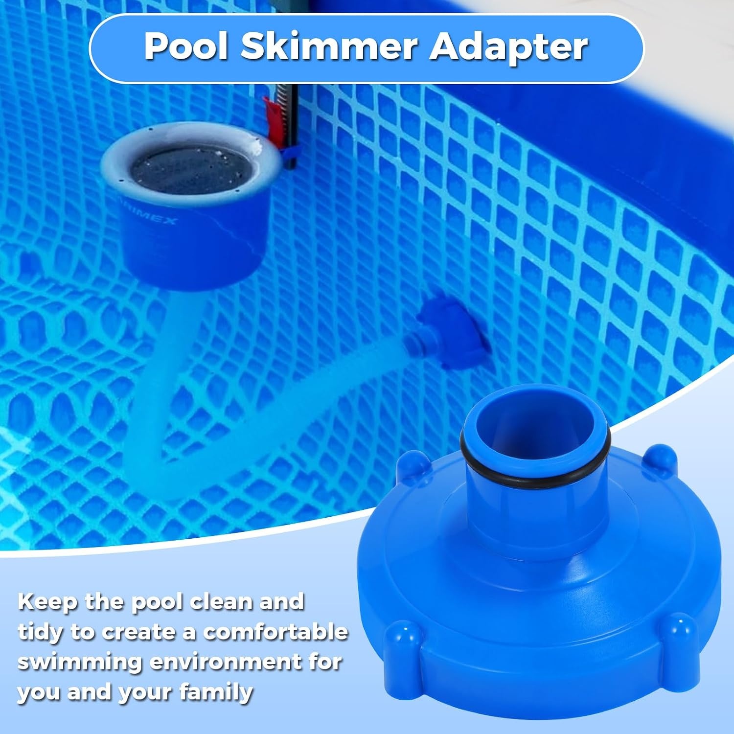 Zwembad Adapter voor Stofzuiger & Zuigslang - 80mm naar 32mm - Blauw - 37% Korting