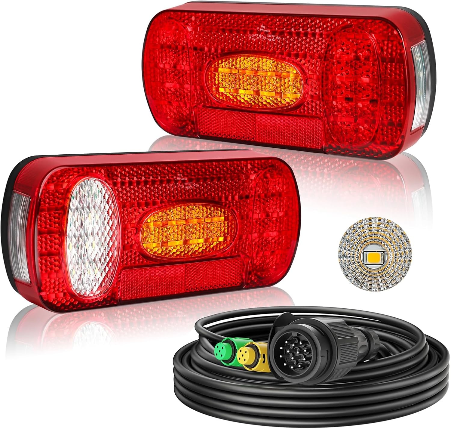 LED Achterlichtset Aanhanger 12V-24V IP67 Waterdicht ECE E57 | 33% Korting
