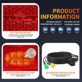 LED Achterlichtset Aanhanger 12V-24V IP67 Waterdicht ECE E57 | 33% Korting