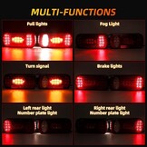 LED Achterlichtset Aanhanger 12V-24V IP67 Waterdicht ECE E57 | 33% Korting