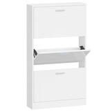 VidaXL Schoenenkast Wit 59x17x108 cm - 54% Korting