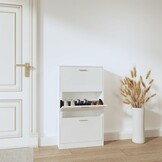 VidaXL Schoenenkast Wit 59x17x108 cm - 54% Korting