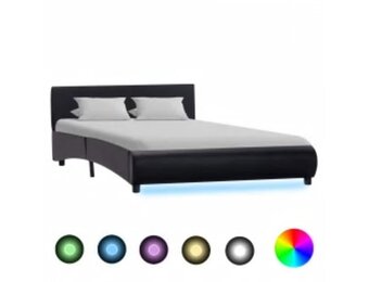 Stijlvol Zwart Bedframe met LED (140x200cm) - 59% Korting!