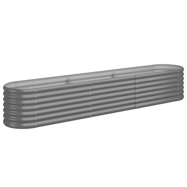 Plantenbak Gegalvaniseerd Staal Grijs 224x40x36 cm - 33% Korting