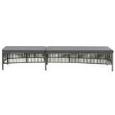 Ligbed Poly Rattan met Kussen - Grijs (34% Korting)